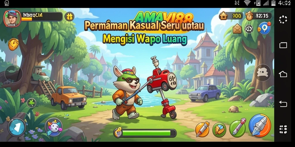 Tampilan gameplay AMAVI88 yang cerah dan menarik.