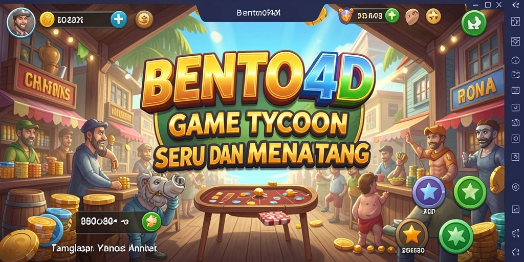 Tampilan gameplay <strong>BENTO4D</strong> yang menakjubkan dengan elemen Tycoon yang mendebarkan.