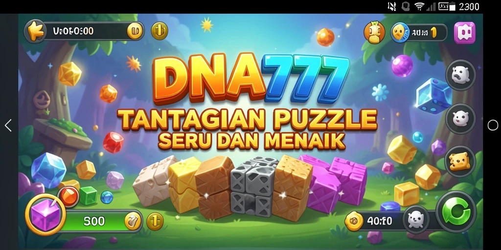 Tampilan gameplay Puzzle yang seru dan menantang di DNA777.