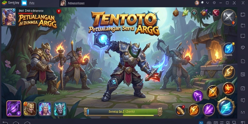 Tampilan gameplay TENTOTO yang menantang dan mendebarkan.