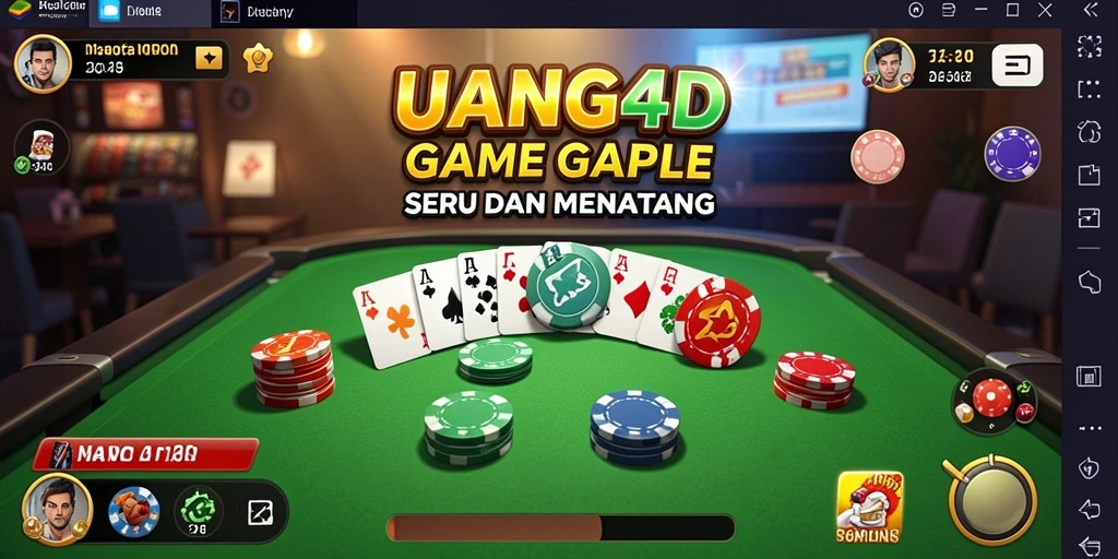 Screenshot gameplay UANG4D saat seru bermain Gaple.
